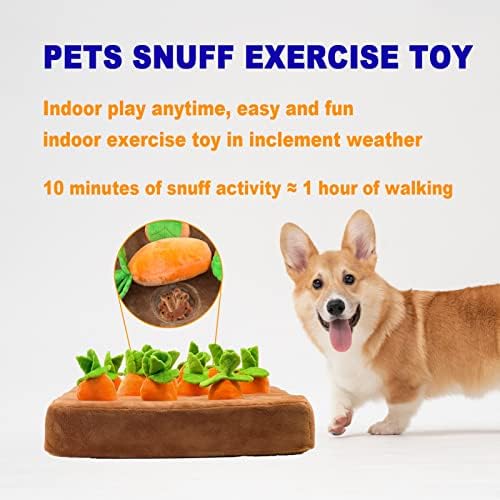 Pudaer Pet Snuffle tapete para cães, cenoutas interativas brinquedos para cães, enriquecer o tapete de forrageamento para