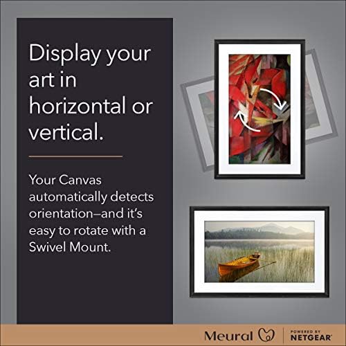 Meural Canvas II - O quadro de arte inteligente com tela digital de 21,5 pol. 16x24 Quadro de madeira clara | Conectado