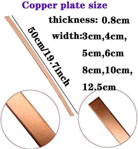 Z Crie design Placa de cobre de placa de bronze Placa de folha de cobre de metal para trabalho de metal de 8 mm de espessura 2 PCs Metal Copper Foil