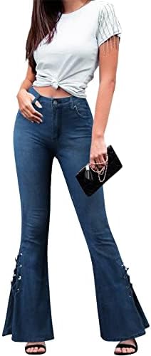Calça longa míshui para mulheres mulheres casuais calças jeans jeans esticar calças queimadas macacão de basquete