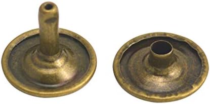Wuuycoky bronze bronze tampa dupla fascinante tubular tampa de metal tubular tampa 15 mm e pacote de 12 mm de 100 conjuntos