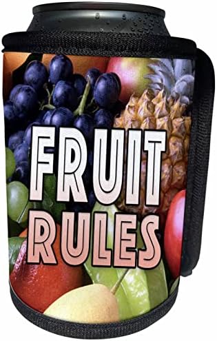 Imagem 3drose de palavras Regras de frutas no fundo da fruta - Lata mais fria de garrafa