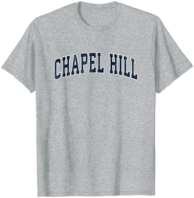 Chapel Hill Carolina do Norte NC Design de esportes vintage Navy des-shirt