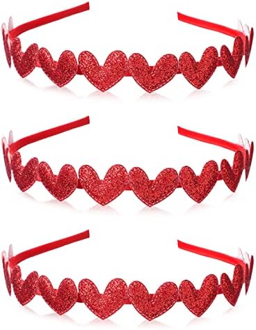 3 PCs Dia dos Namorados Corações da cabeça da cabeça Red Bandidade do coração Love Heart Heart Dia dos namorados