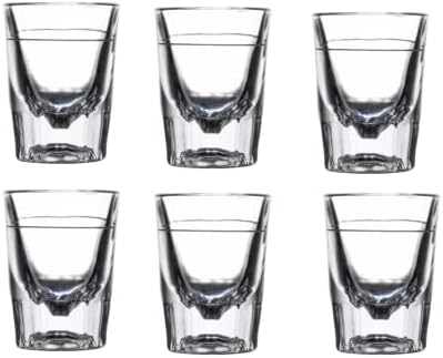 Libbey 5126/a0007 Whisky/Glass de tiro com 1 oz com linha de capacidade de 1 oz, conjunto de 6 w/bônus FDL Picks