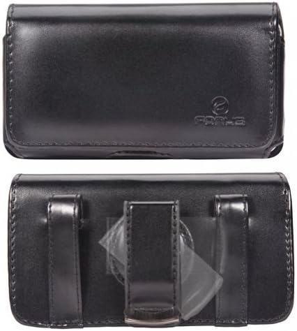 Premium Black Horizontal Leation Side Telefone Caixa Caixa de capa com clipe de cinto giratório para conversa direta Huawei