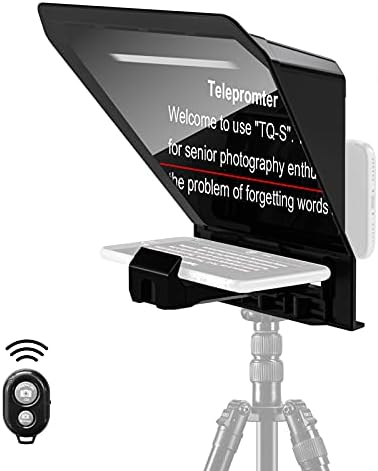 Kit de teleprompters telefonianos para ipad smartphone câmeras DSLR com controle remoto e suporte de tablet flexível,