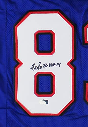Andre Reed autografou/assinado Buffalo Custom Blue Jersey com inscrição HOF 14