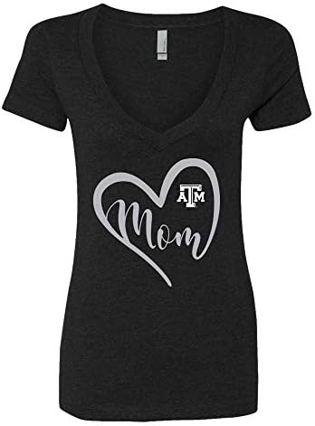 FanPrint Texas A&M Aggies T -shirt - Mãe do coração