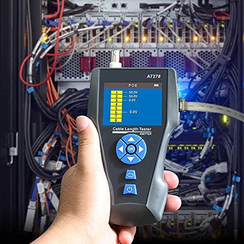 Testador de cabo de rede Noyafa, AT278 TDR Tracker LCD multifuncional para RJ45, RJ11, BNC, cabo de metal, ping/poe nf-8601s