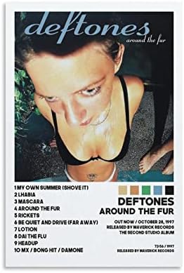 Pôster de Juben Deftones em torno do álbum Fur Poster Posters de capa para sala estética de lona de parede decoração de quarto de parede 12x18inch