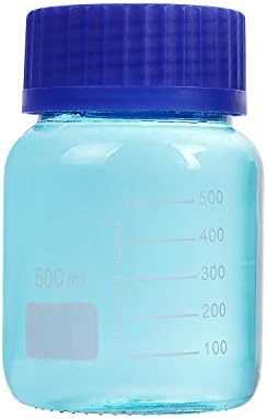 Moonetto 6 pacote de 500 ml de largura de largura reagente reagente/garrafa de vidro de laboratório de armazenamento
