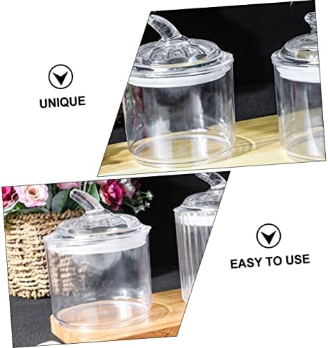 Upkoch 2pcs jarra selada frascos de armazenamento de vidro com tampas de vidro frascos de doces com tampas de contêiner
