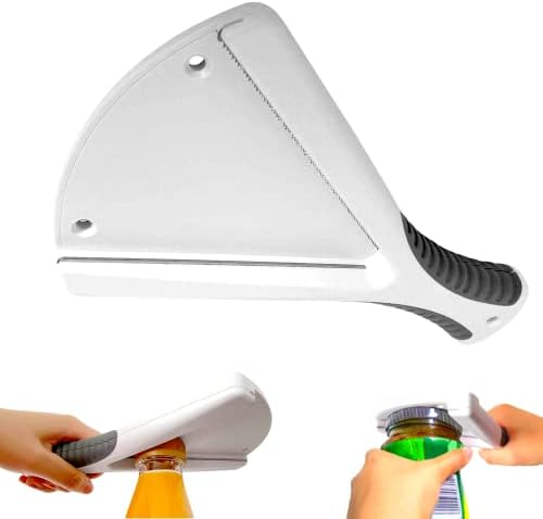 Gadget de cozinha de abridor de jar, ideal para mãos fracas ou idosos com artrite, fácil de usar, portátil ou montável, abre