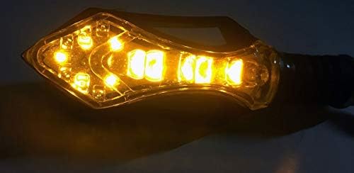 Motortogo Black LED Motorcycle Signals Sinais de lente limpa Arqueiro preto Turn Signals Lights Blinkers compatíveis