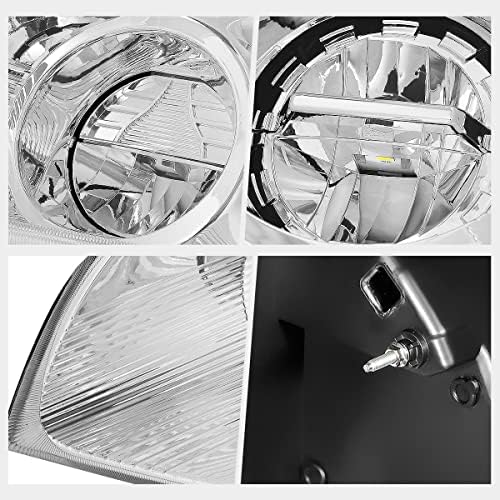 Faróis de sinal de LED completo Montagem compatível com Freightliner Cascadia 08-17, Habitação Chrome/Lente Clear