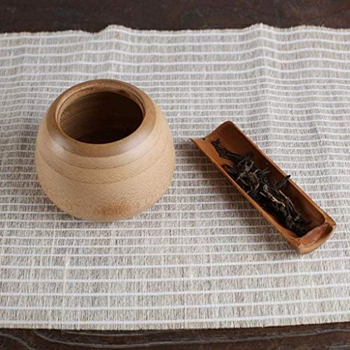Garrafa de tempero feita à mão uxzdx, jarra portátil de tubo de bambu portátil Tanque de armazenamento selado
