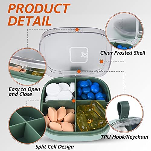 Caixa de comprimidos de pílula de comprimidos YHC, suporte para pílula de viagem para bolsa, caixa de comprimidos à
