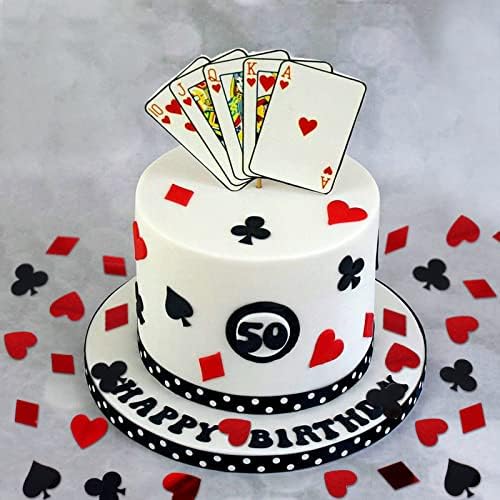 Keaziu 850pcs Casino Party Confetti Poker Las Vegas Party Scatter Confete