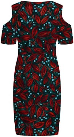 Vestidos de verão wpoumv para mulheres moda se sexy ombro frio vestido curto vestido floral vestor de pescoço vestido midi casual