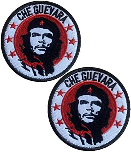Che Guevara Patch Hook and Loop Moral Aplique Aplique Apertador Militar Bordado Patch 2pcs