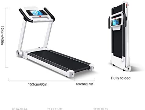 Treadmill para academia, totalmente dobrada, absorção super choque, teste de freqüência cardíaca, 14 km/h