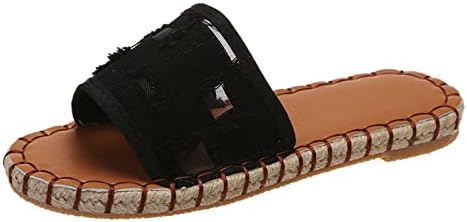 Mulheres deslizam chinelos de verão pano de pano de verão sólido capa feminina lisadas planas sandálias Moda e colorir sandálias
