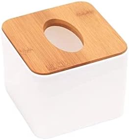 Caixa de lenços de papel plástico com capa de madeira de bambu slot para celular slot doméstico caixa de guardana