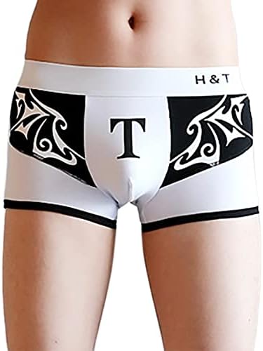 Shorts de boxer bmisEgm para homens embalagens de roupas íntimas de roupas íntimas masculinas impressão de desenho