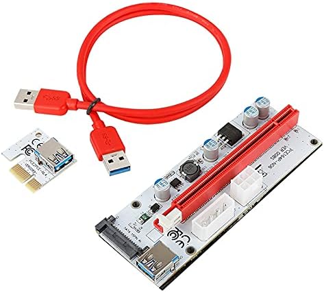 Conectores PCI -E Riser Card USB 3.0 Ver 008s Cabo gráfico Cabo 60cm PCI Express 1x a 16x Adaptador PCIE Extender para