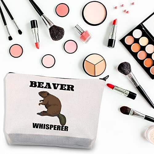 BDPWSS Beaver Makeup Bag Beaver Amante Presente Beaver Whisperer Zipper Pouch Wildlife Animal Amante Presente Beaver Presente Temático