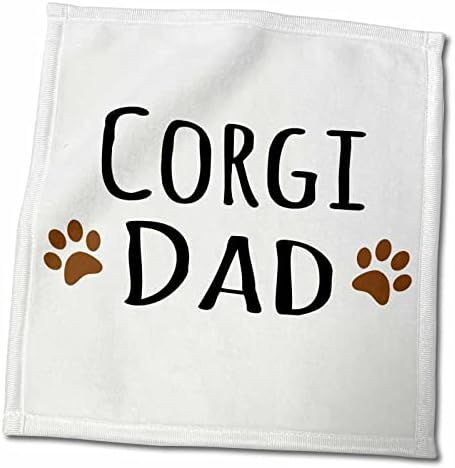 3drose corgi cachorro pai marrom-raça marco pata impressa a toalha do proprietário de animal de estimação do amante do amor-doggy-corado