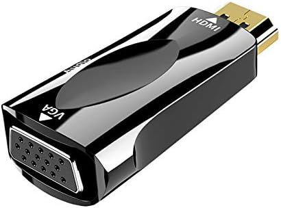 CUXNOO HDMI para VGA Adaptador 1080p Vídeo com tomada de áudio de 3,5 mm, conversor HDMI-VGA para laptop HDMI, PC, Raspberry