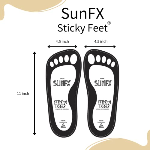 Protetores de pés pegajosos descartáveis ​​com sunfx spray bronzear almofadas protetoras de pés para bronzeamento de aerógrafo sem sol