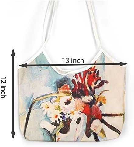 Zipetatah lona saco de sacola estética vintage, bolsas de ombro da moda para mulheres, bolsa de compras gráficas vintage,
