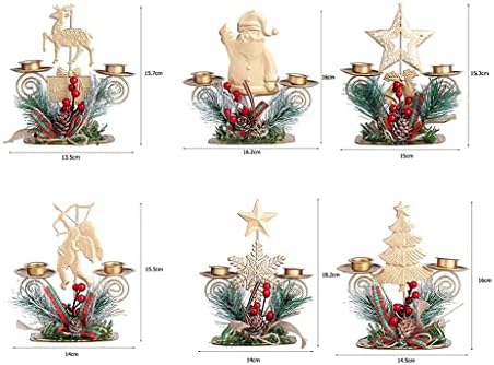 Mysgyh Yangping- Candle Lanterna de Natal Papai Noel Papai Noel Titular do Velulador de Floco de Neve Ano Novo Decoração de Natal (Cor: A, Tamanho BMZDSDZS-1 (Cor: A, Tamanho, Tamanho