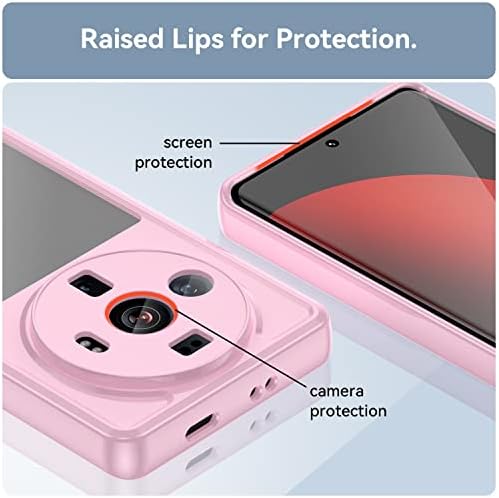 Caso de capa de trás Casa clara compatível com Xiaomi 12 Pro, [Proteção de grau militar] Slim Corpo inteiro Rougel