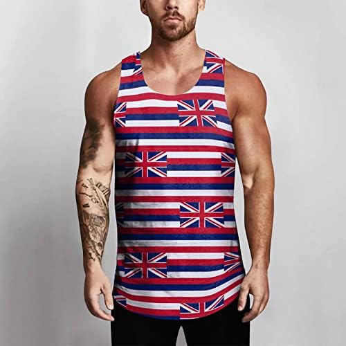 Tampas patrióticas de Ubst Mens, 4 de julho de treino atlético Executando o treino muscular Tops Tops Summer Vest Gym Tanks