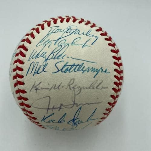 1988 A equipe do New York Mets assinou o beisebol da Liga Nacional com Gary Carter - Bolalls autografados