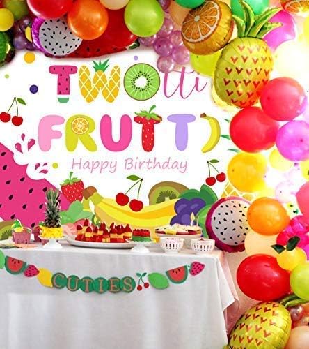 Cenário de festa de twotti frutti para fotografia 7x5ft tutti frutou