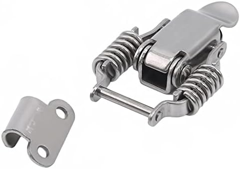 Zhyh Aço inoxidável Double Spring Latch Hasps Tomar peito Capt Clop Box carregado de dobradiças acessórios de hardware