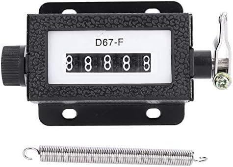 FTVOGO D67-F 5 DIGIT Count Counter Botão rotativo Counter mecânico resetável 0-99999, contador