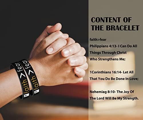 BQL (braceletes BQL (Inspirational Christian Bible Inspirational - Fé ＞ Fear, Filipenses 4:13, 1 Coríntios 16:14, Nehemiah
