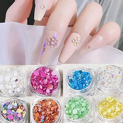 ANES RECESSÃO DE CRISTAL CHANDY CORADES MERMAID RHINESTONES AURORA translúcida Pérola Decorações de Arte das Unhas Sinfonia 3D Diamante de Glitter