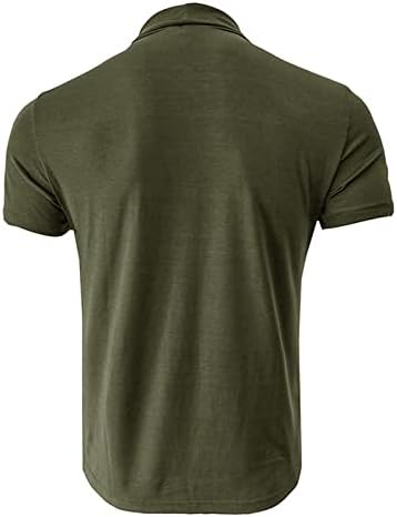 Masculino de colarinho de colarinho masculino de mangas curtas de mangas curtas de moda casual tamis de cor sólida tops para homens