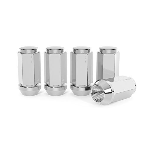 Stancemagic 24pcs Chrome 14x2 Fechado porcas de bulge estendidas de extremidade fechada - assento de bolota de cone de