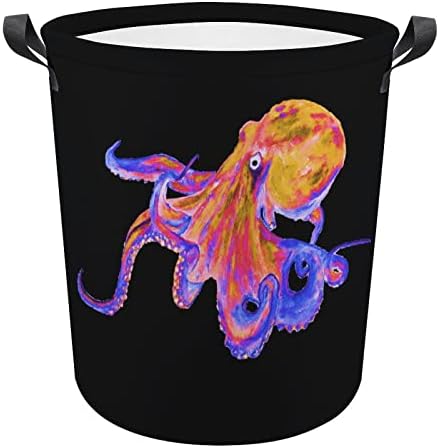 Octopus colorido de lavanderia dobrável cesta de armazenamento cesto cesto grande cesta de organizadores de brinquedos