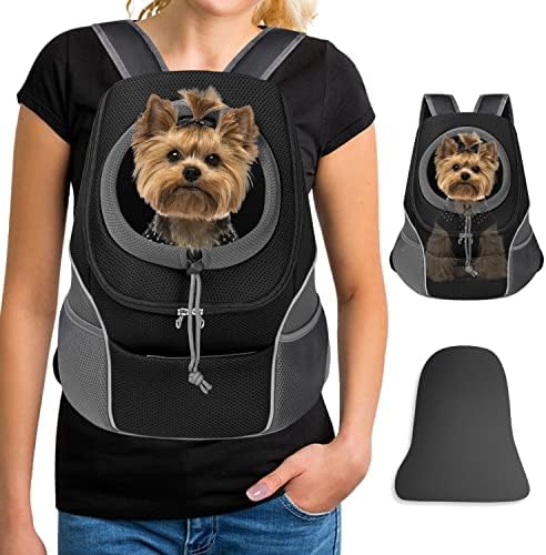 Yudodo Pet Dog Backpack transportadora de cachorro pequeno portador de cachorro Pacote refletivo de cabeça de moto de