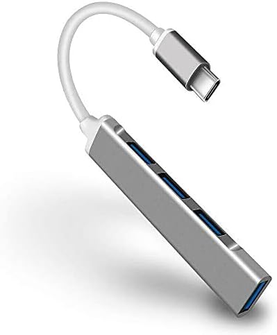 LQQH Alumínio Slim Thunderbolt Tipo C para USB 3.0 Adaptador de cubo USB 4 Portas USB C Hub para laptop para PC com laptop