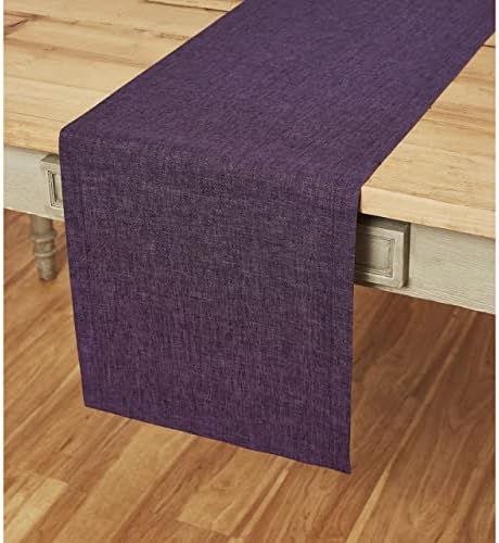 Solino Home Linen Table Runner Gray Cinza - Tecido de linho puro 14 x 36 polegadas Runner de mesa para a primavera,